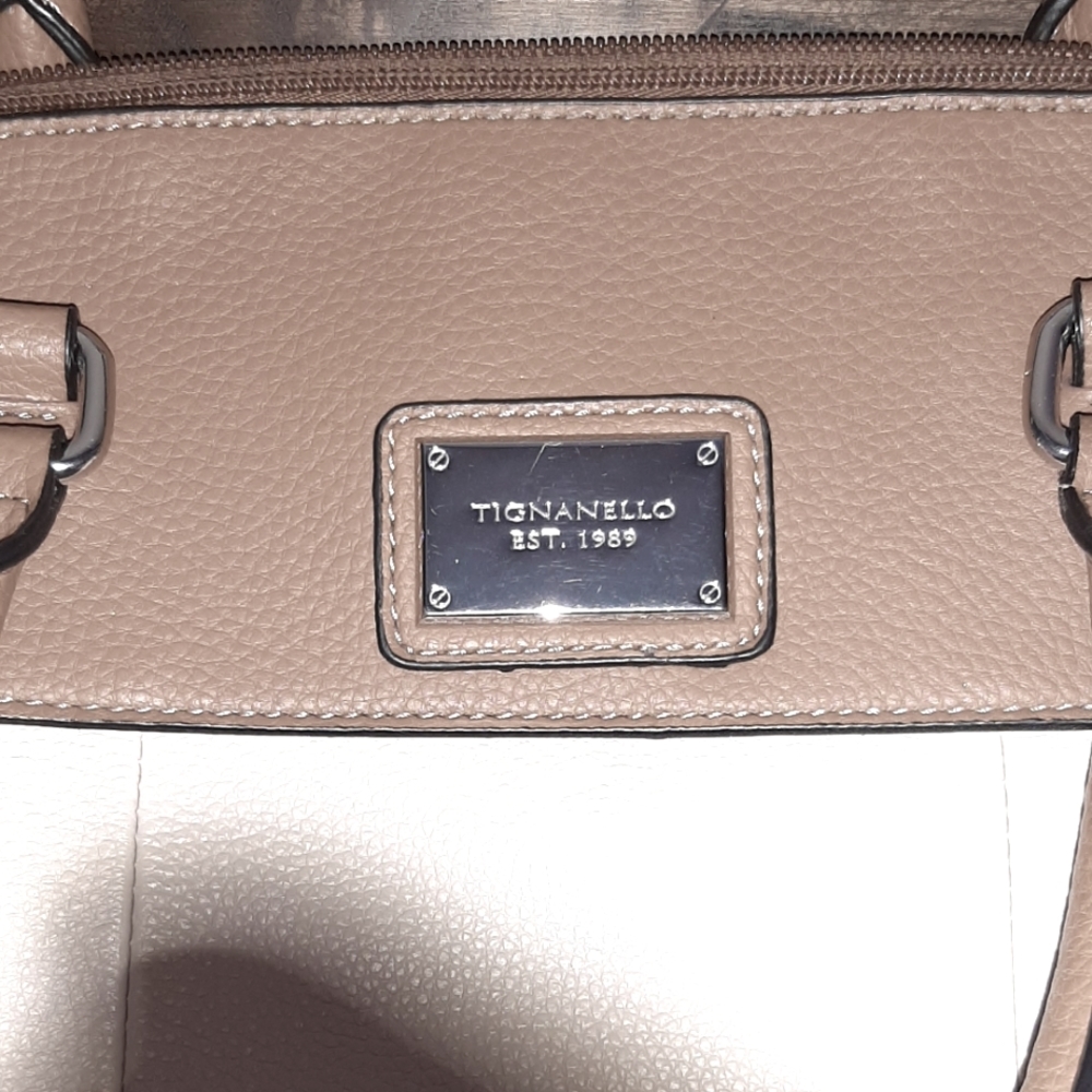 Tignanello Handbag Brown/Tan 12'x10" - Picture 4 of 11